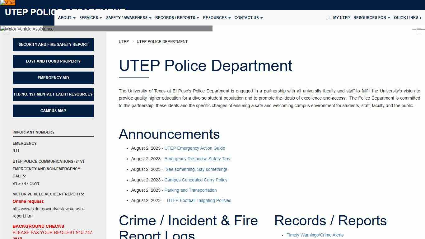 UTEP Police Department